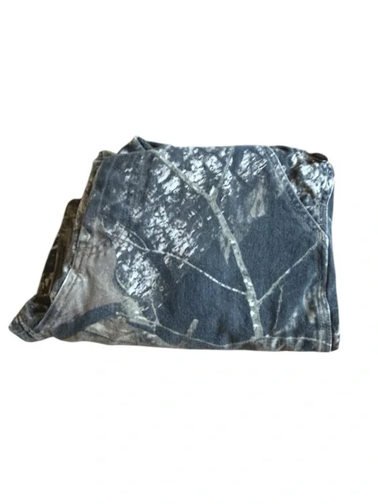 Vintage Mossy Oak Camo Bib Overalls Youth L Hunting Outdoor - Picture 12 of 12